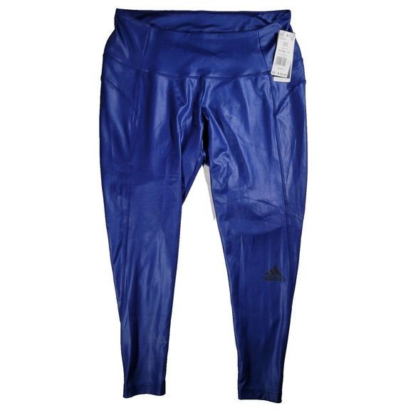 adidas Pants - Adidas X Zoe Saldana UFORU Training Tights Pants Royal Blue Womans 2XL